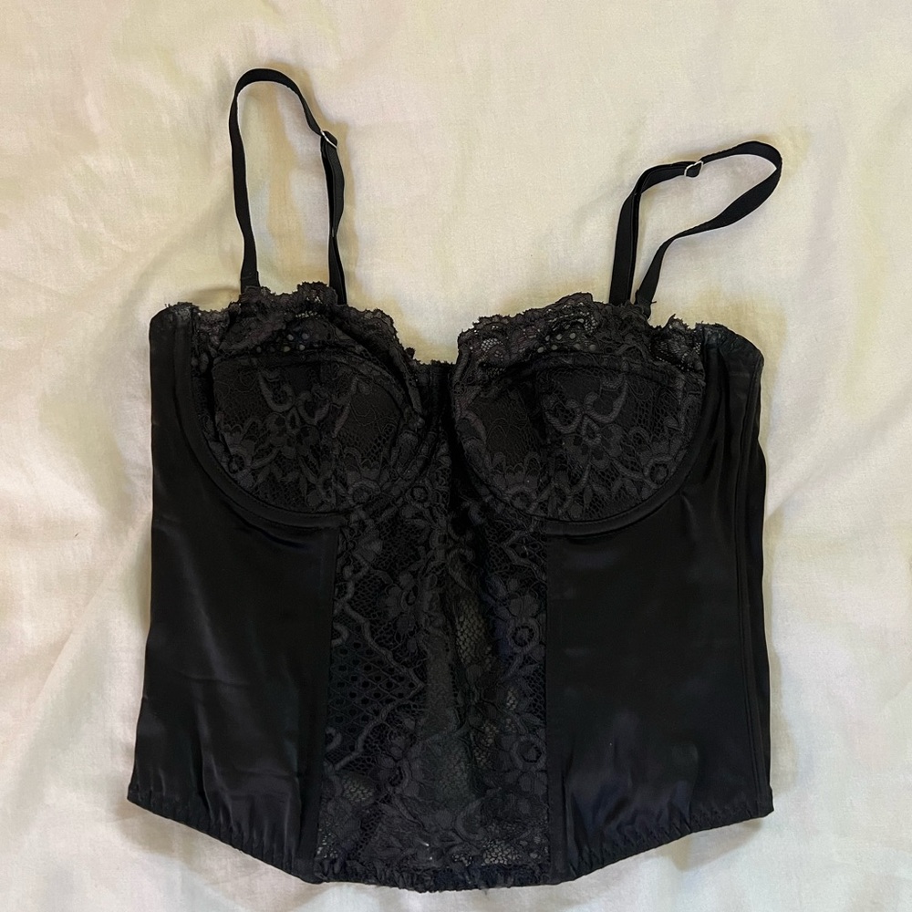 Urban Outfitters Black Lace Bustier